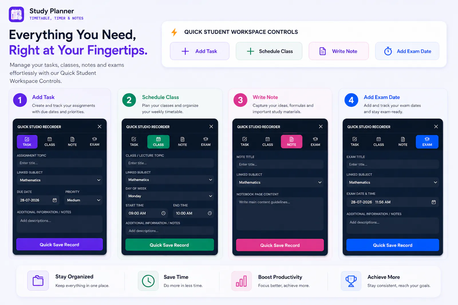 Study Planner - Timetable & Timer screenshot 4