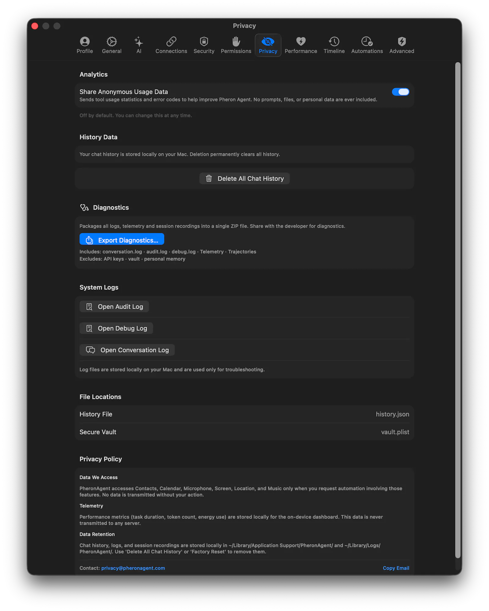Pheron Agent screenshot 5