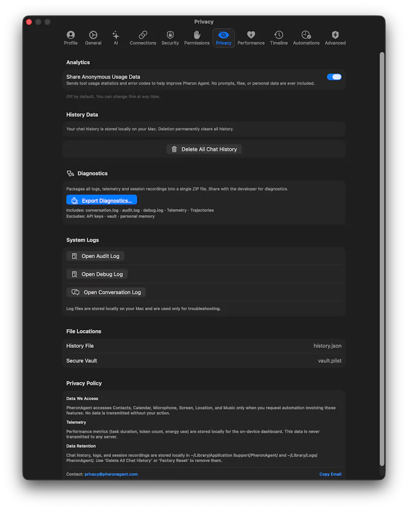Pheron Agent screenshot 5