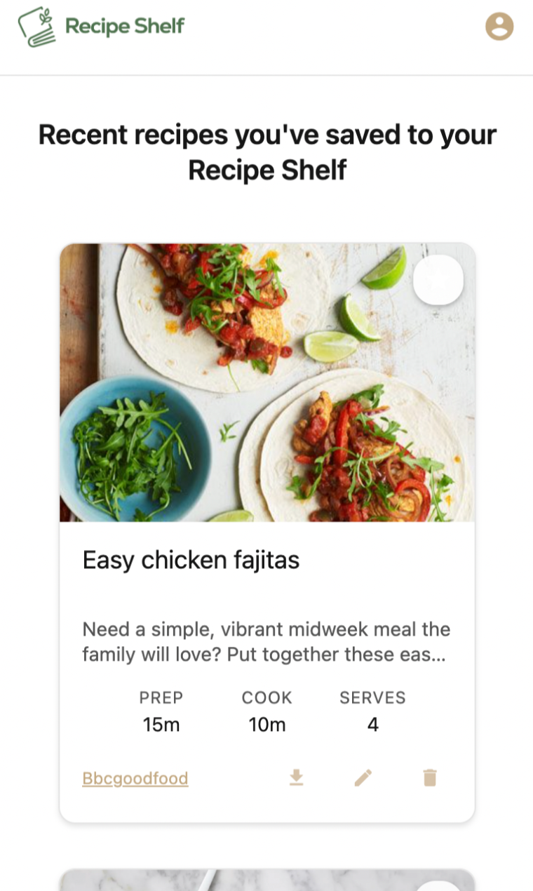 Recipe Shelf gallery image