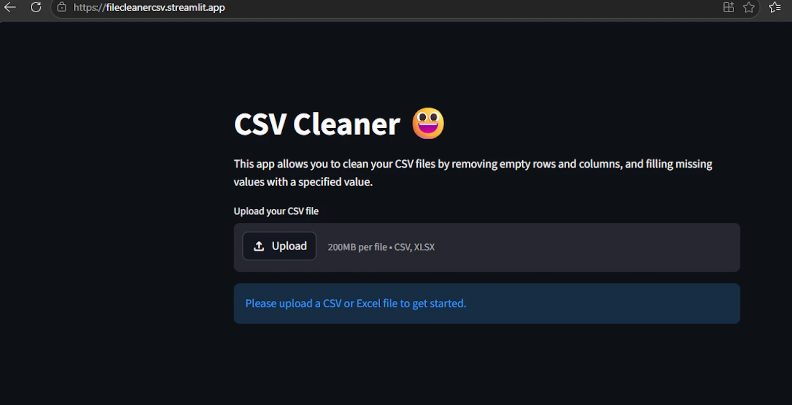 csv files cleaner screenshot 1