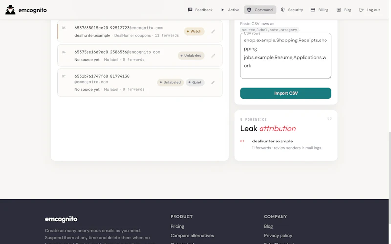 Emcognito screenshot 2