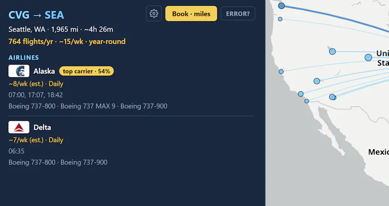 nonstopflightsfrom.com screenshot 2
