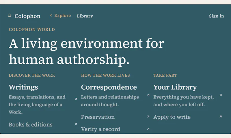 Colophon screenshot 3