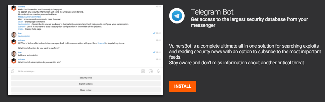 Vulners: complete security database gallery image