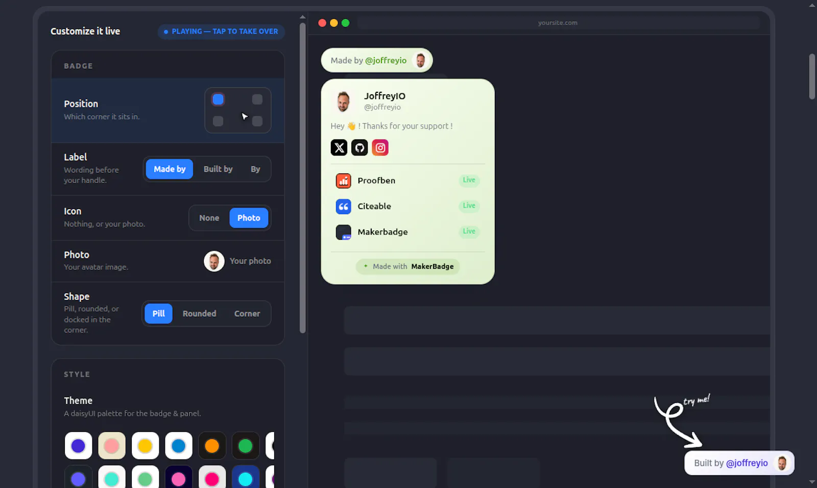 MakerBadge screenshot 2