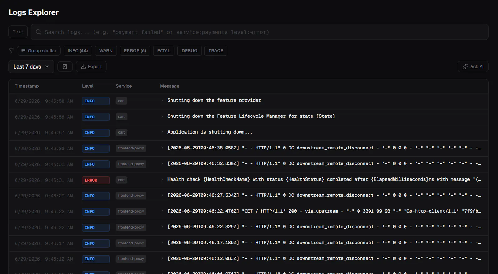 LogFlow screenshot 1