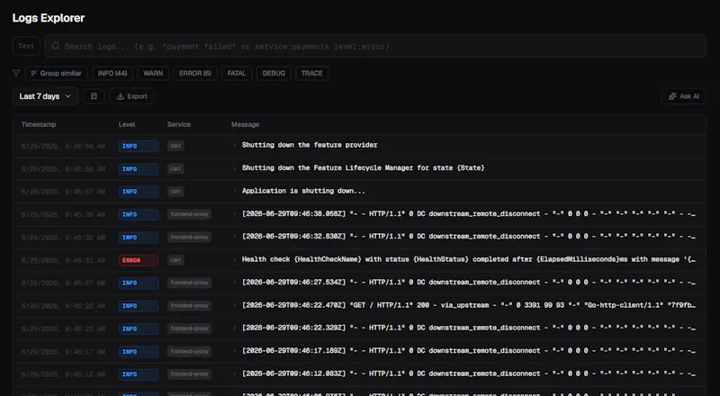 LogFlow screenshot 1