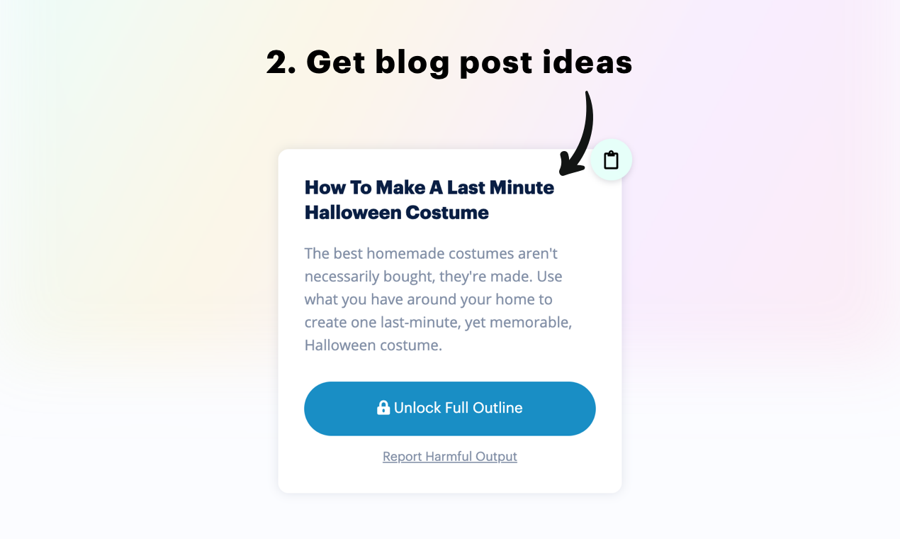 GPT-3 Blog Idea Generator gallery image