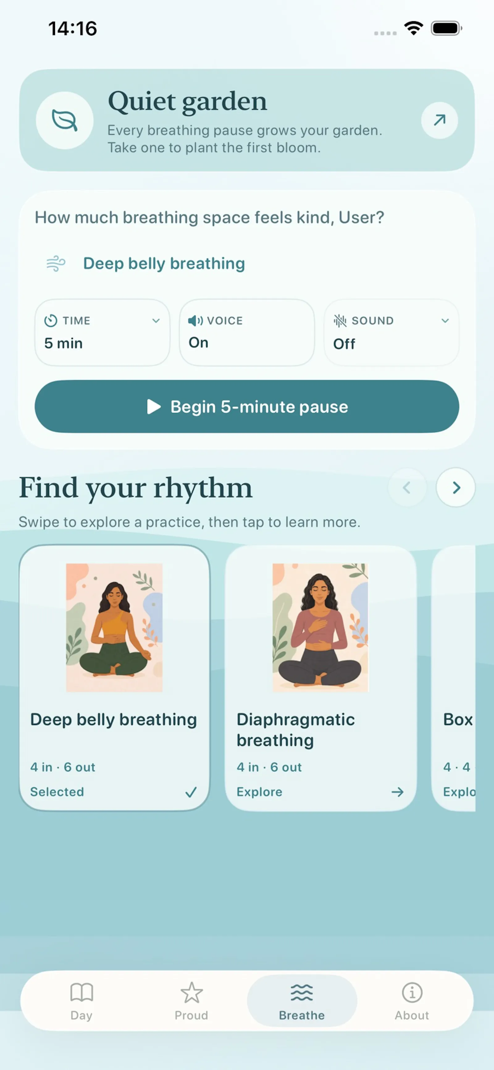 CapyDay: Reflect & Breathe screenshot 2