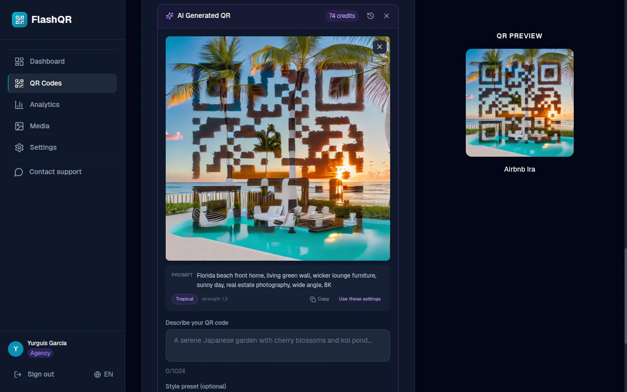 FlashQR — QR Code Creator & Manager screenshot 1