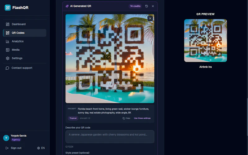 FlashQR — QR Code Creator & Manager screenshot 1