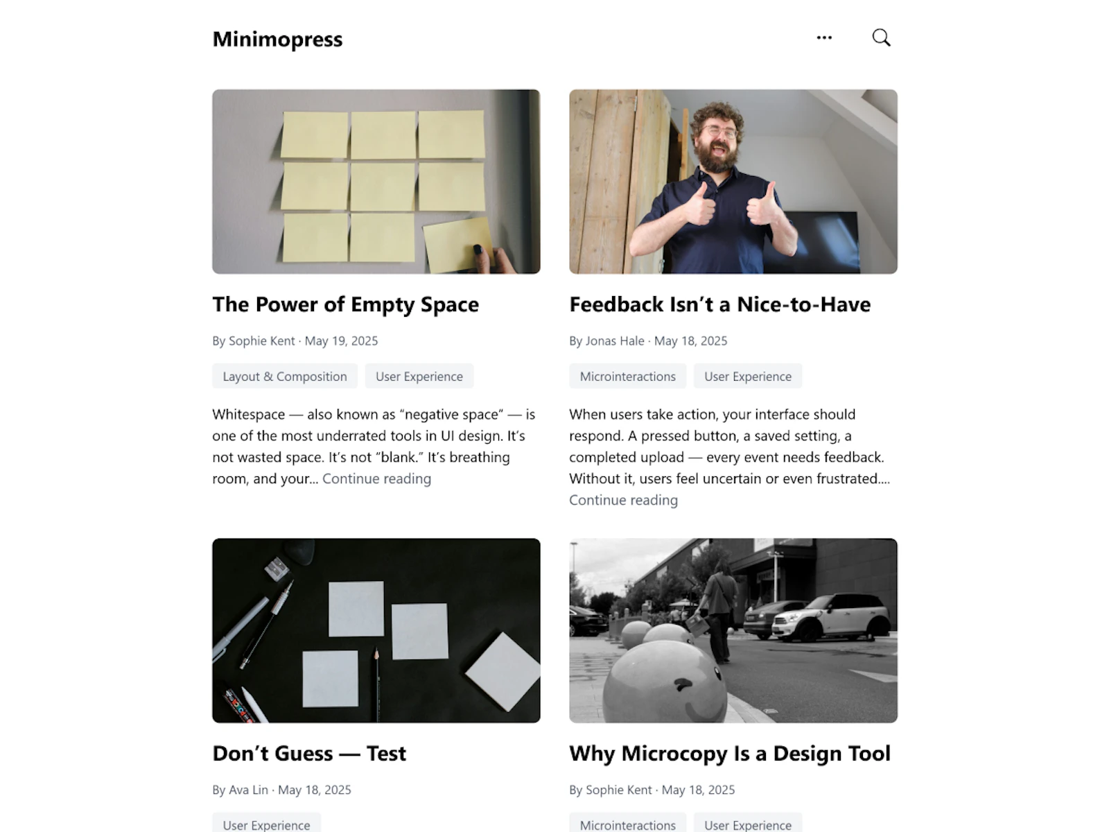 Minimopress screenshot 1
