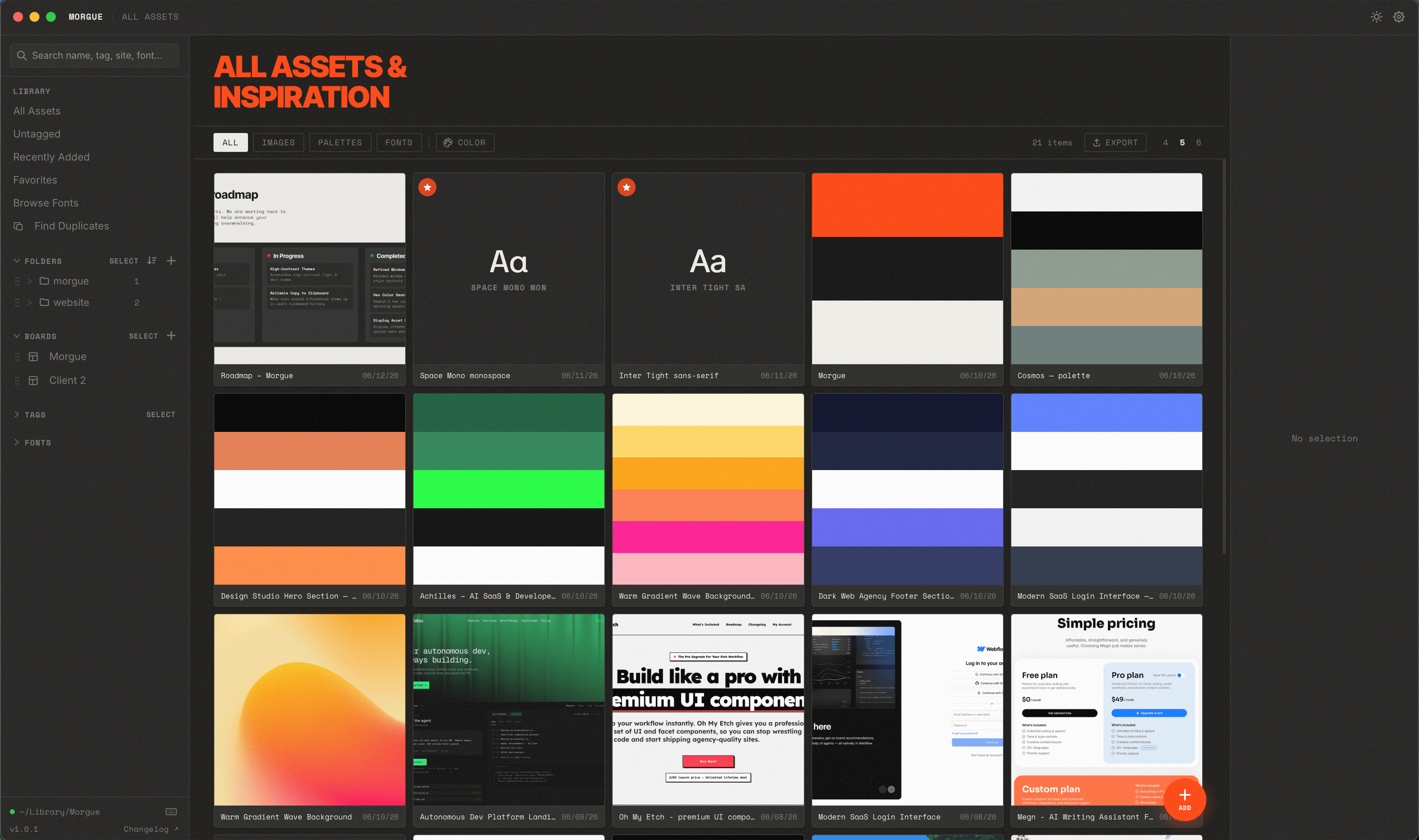 Morgue — design reference manager gallery image