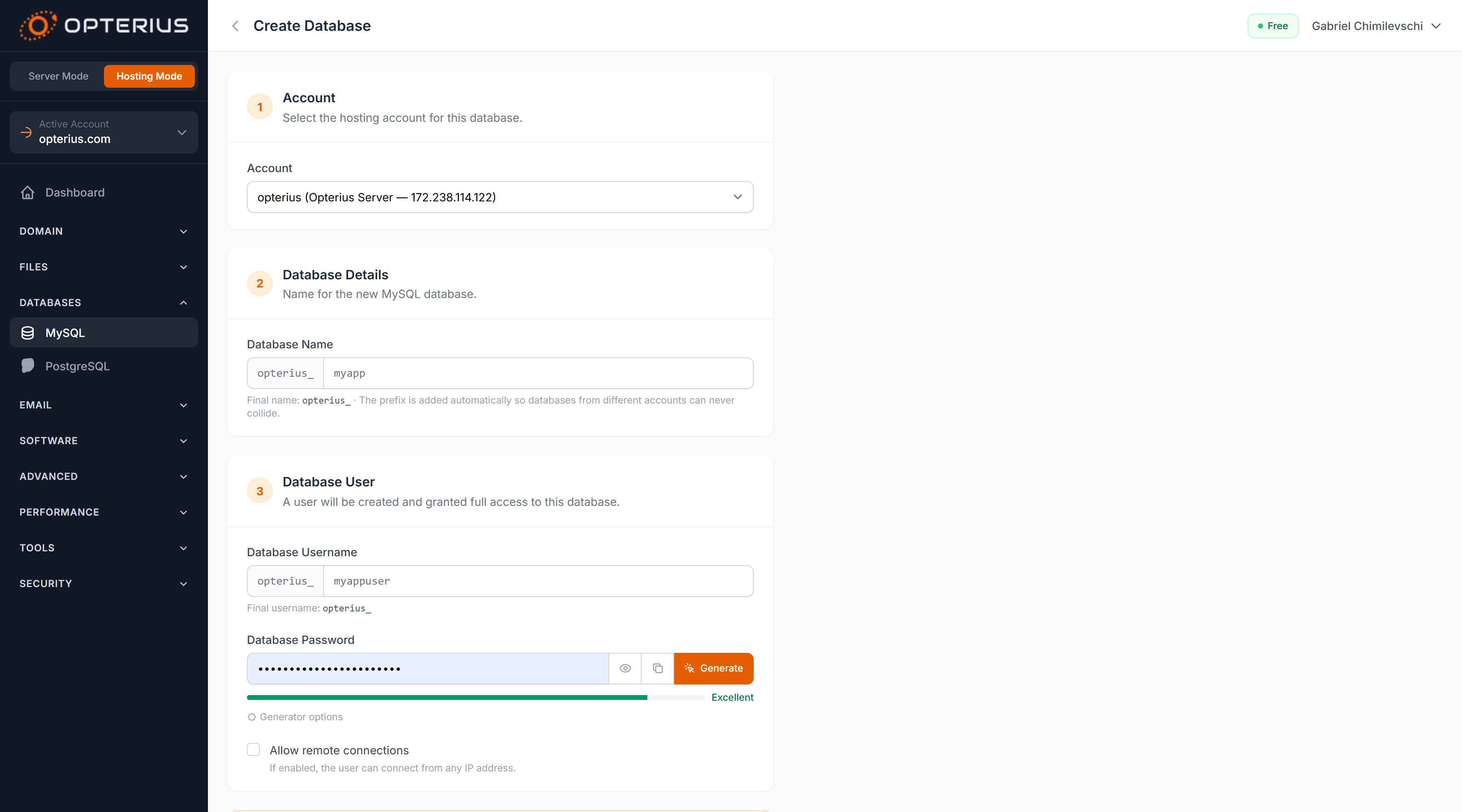 Opterius - Modern Web Hosting Panel gallery image