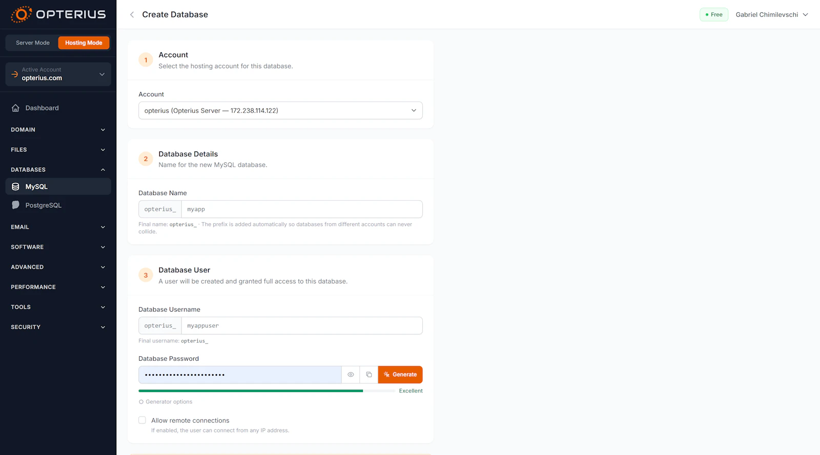 Opterius - Modern Web Hosting Panel screenshot 10