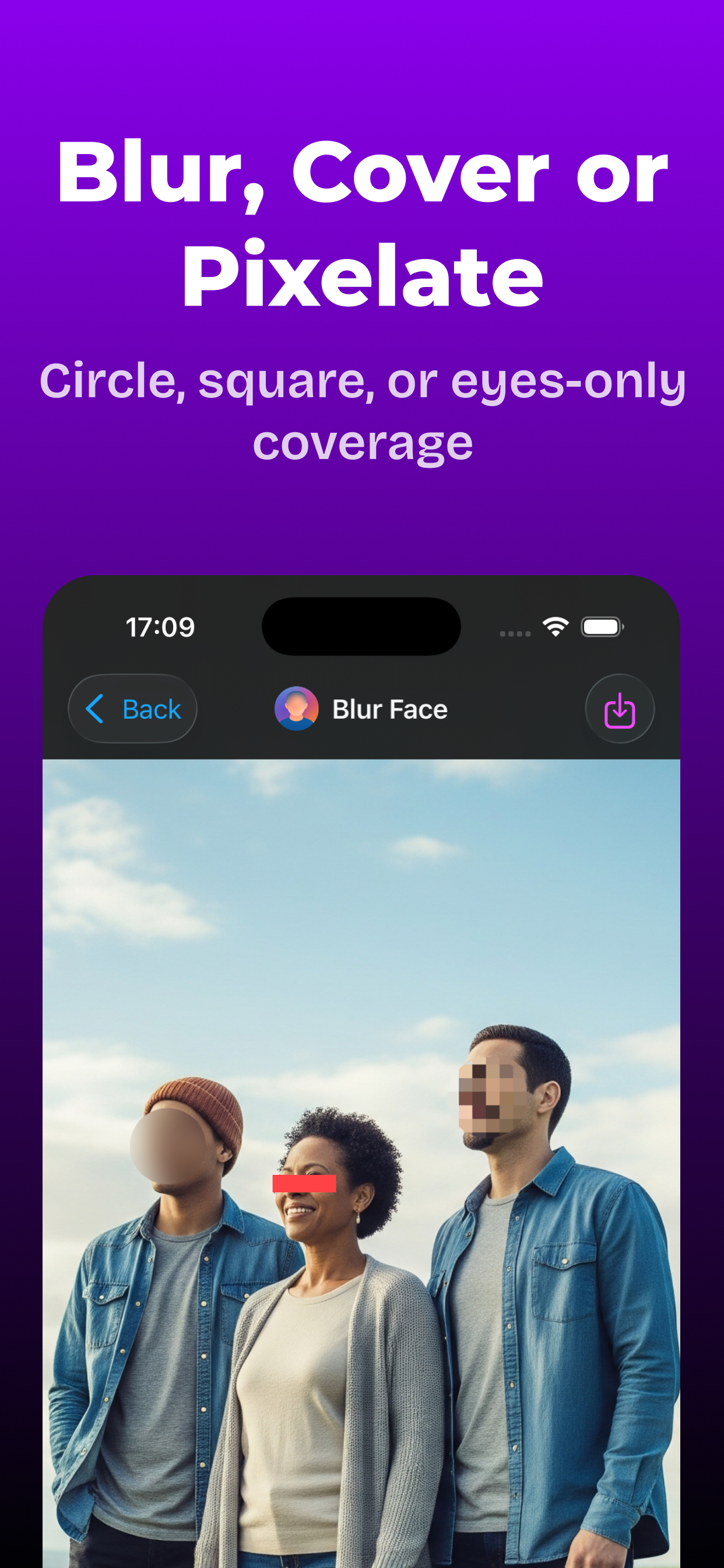 Blur Face - photo & video - iOS, Android gallery image