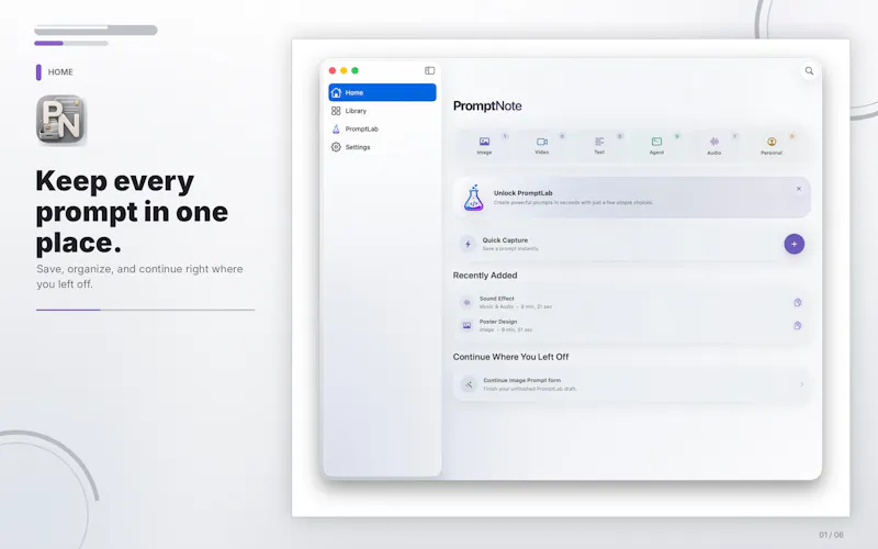 PromptNote — Prompt Library & PromptLab screenshot 5