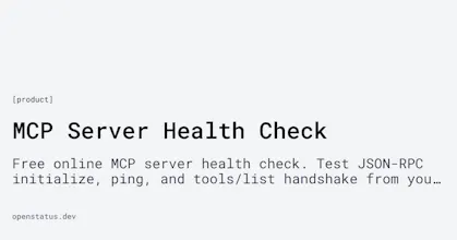 Openstatus MCP Health Checker gallery image