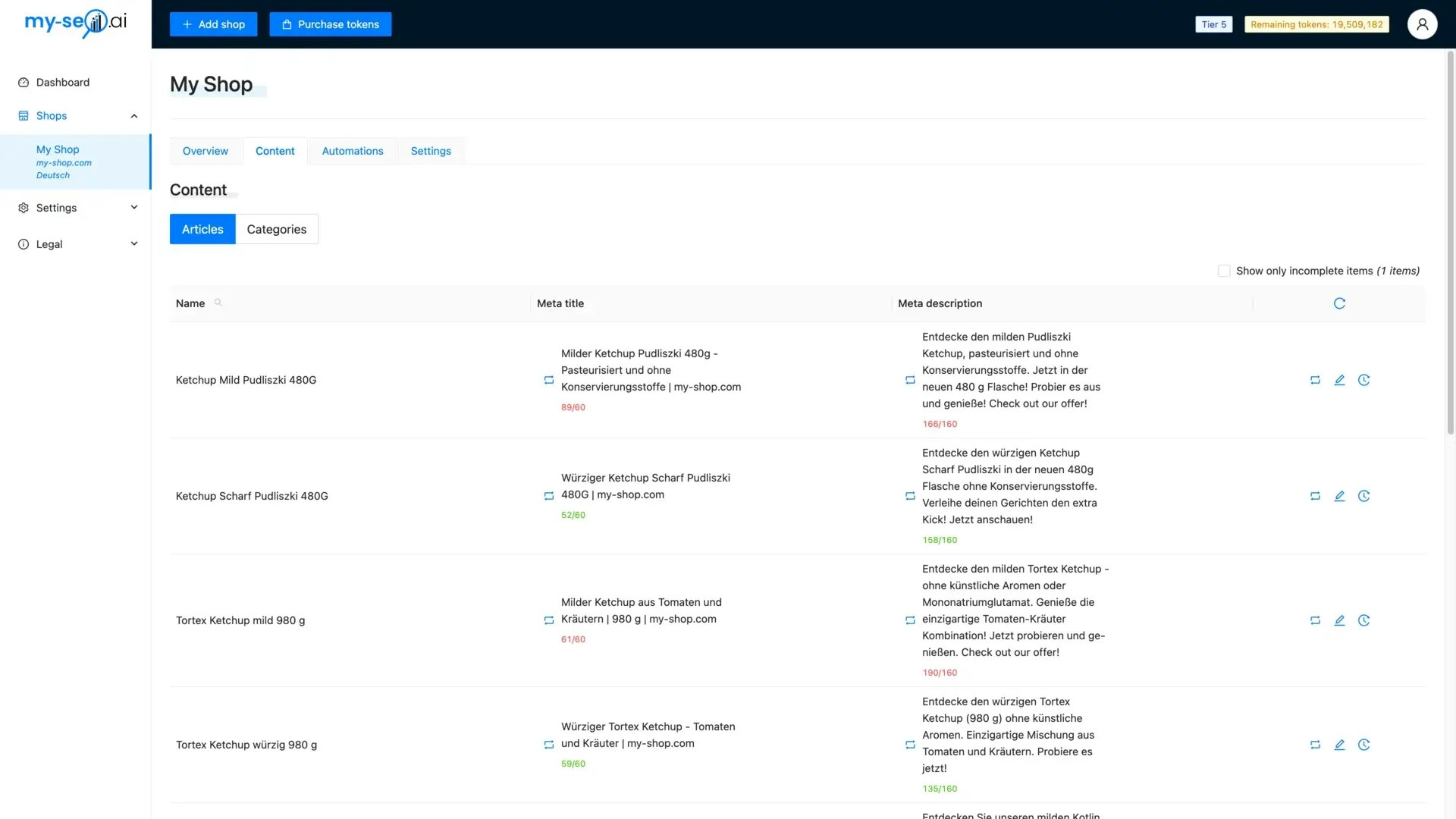 Média my-seo.ai - Automatiser les méta-titres et descriptions de votre magasin avec AI 5