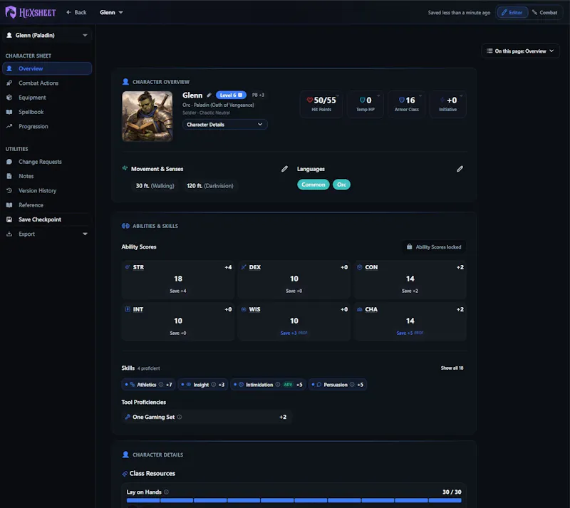 HexSheet screenshot 4