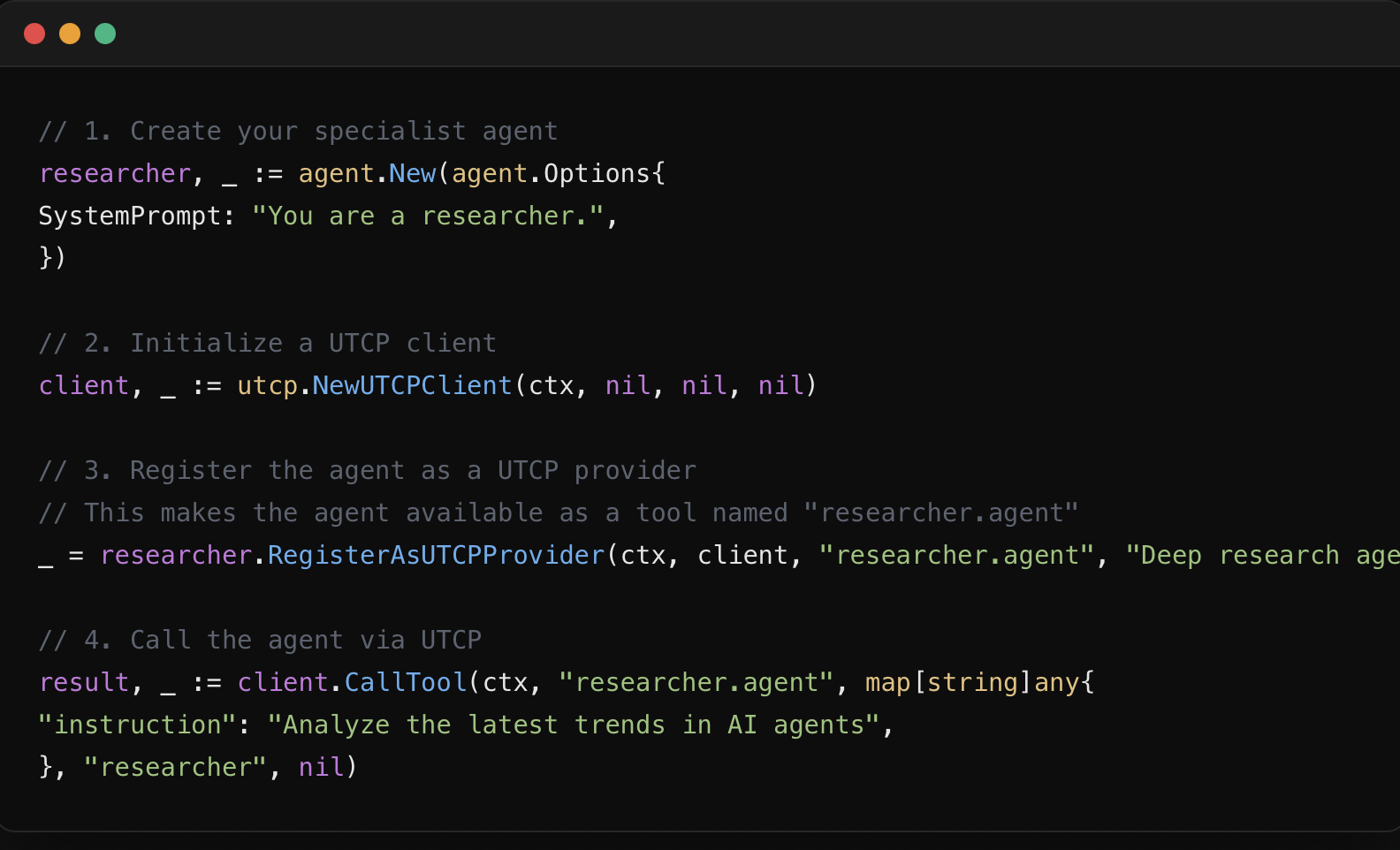 go-agent: an agent framework - Screenshot 4 showing product features and functionality
