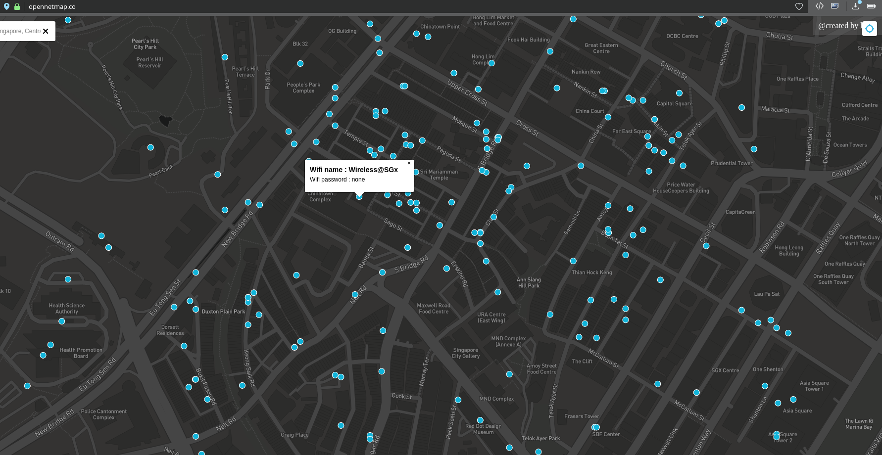 Opennetmap.co - map of wifi password of Southeast Asia gallery image