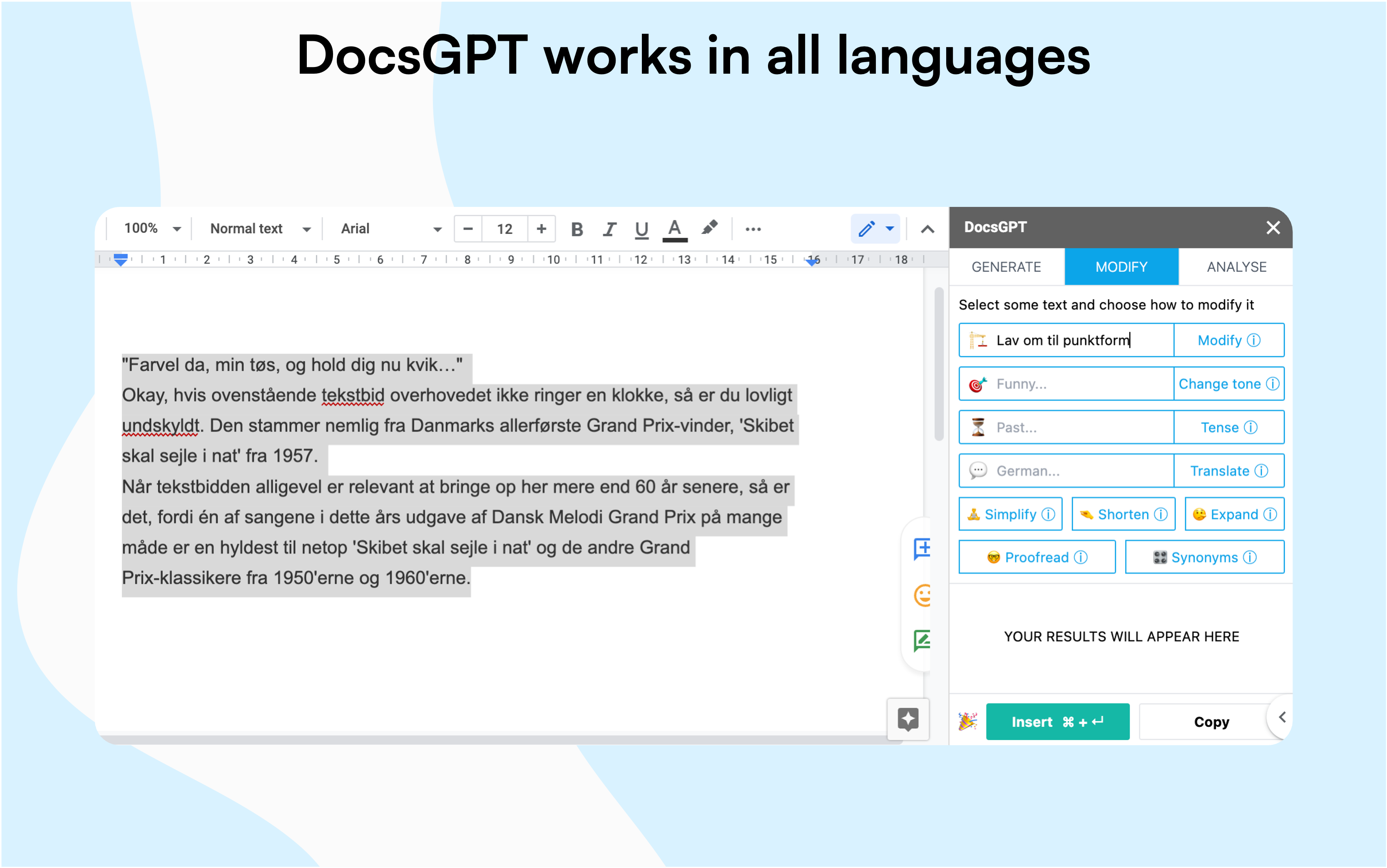 docsgpt - Googleドキュメント用AI -GPTでテキストを生成または変更するメディア7