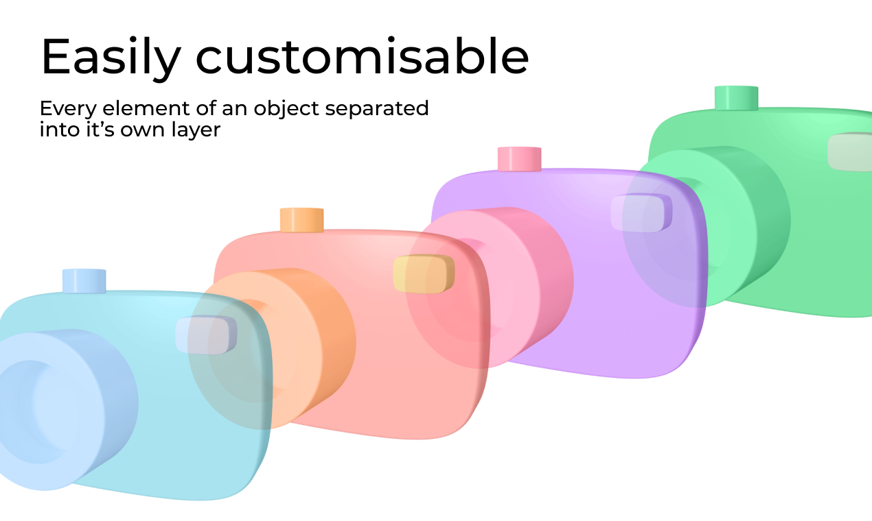 FATICONS 3D customisable icons for Figma gallery image