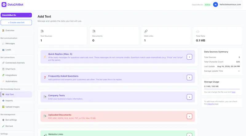 Data2AIBot screenshot 5