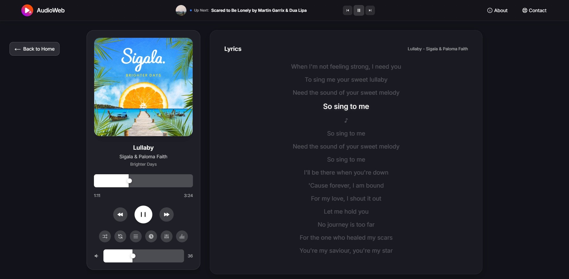 AudioWeb Music Player gallery image