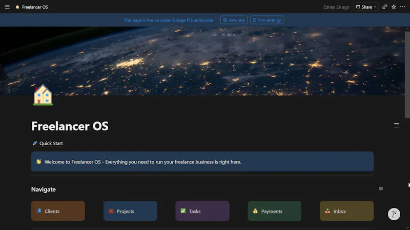 Freelancer OS screenshot 2