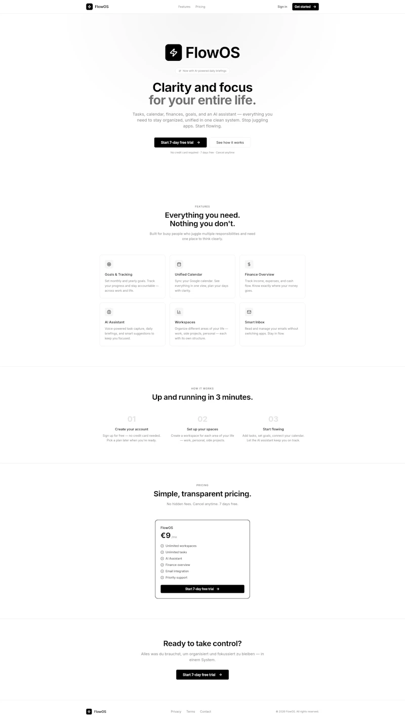 BowenFlow — The Operating System  screenshot 1