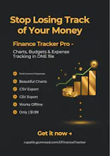 Finance tracker for sale in 1$ gallery image