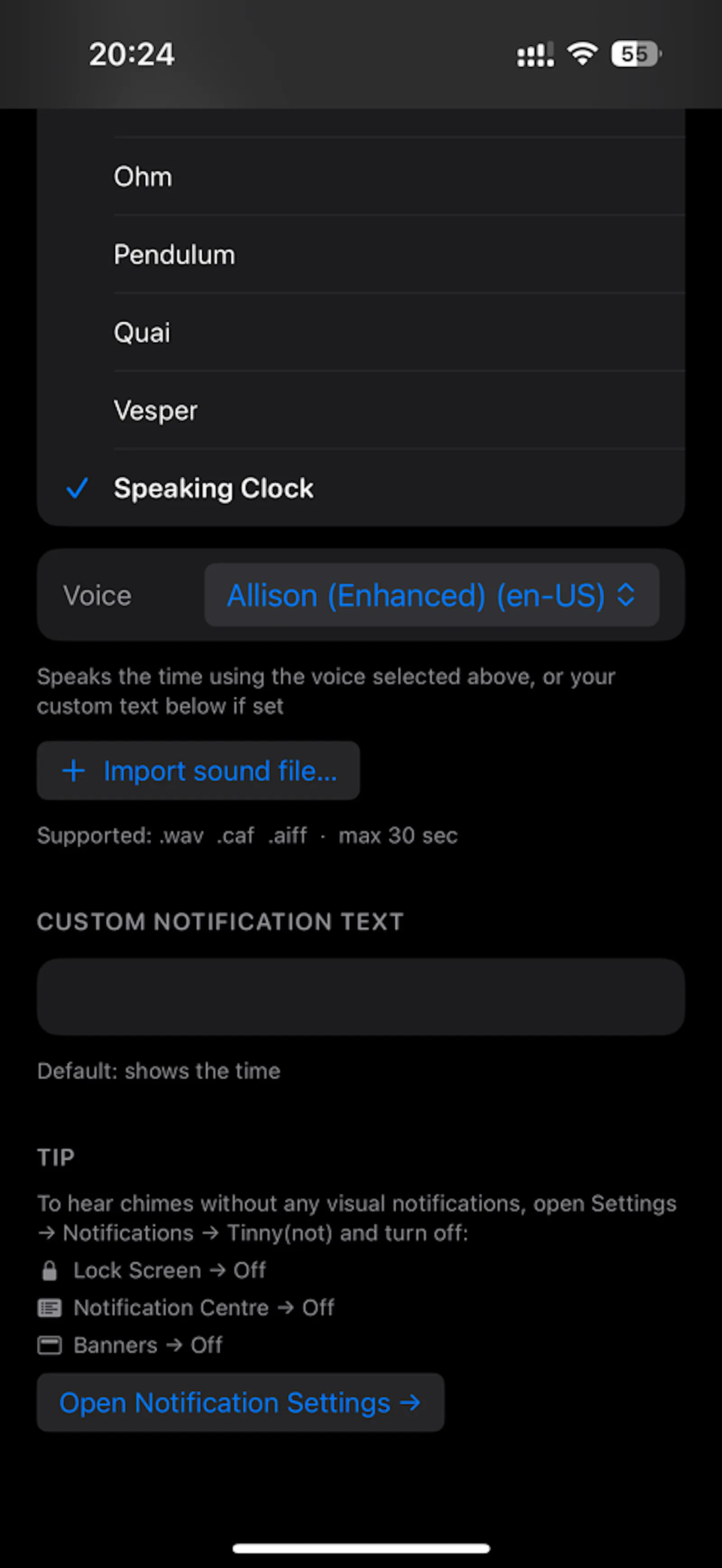 Tinny(not): HourlyChime & Bell screenshot 3
