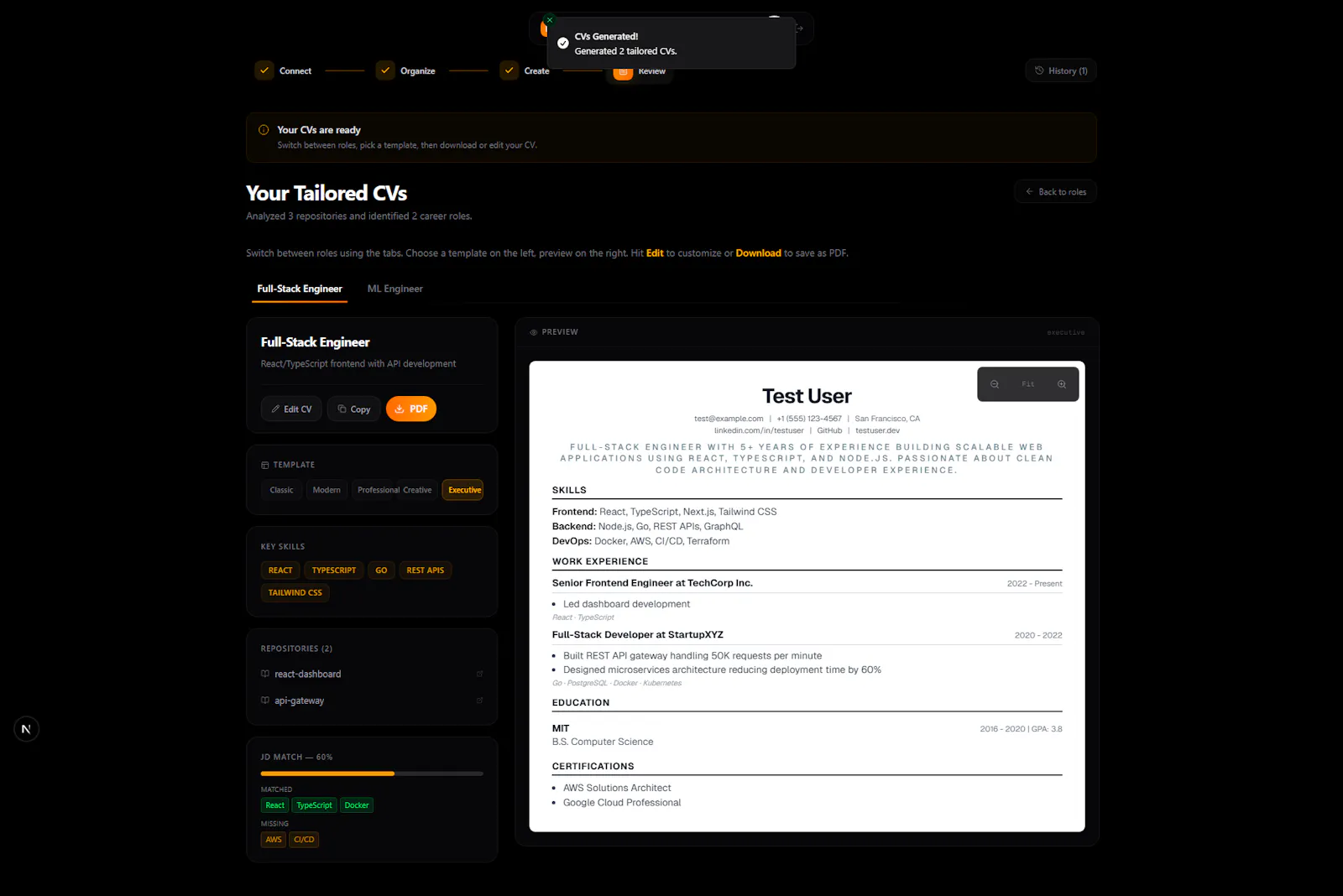 CV Tailor screenshot 5