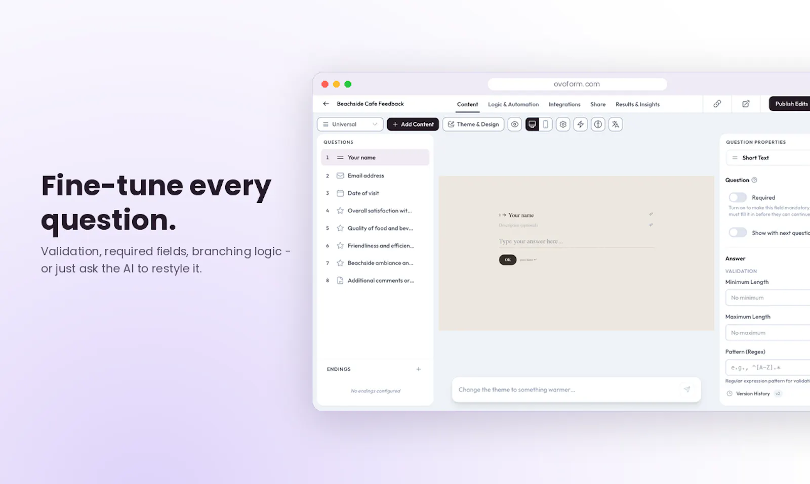 Ovoform screenshot 3