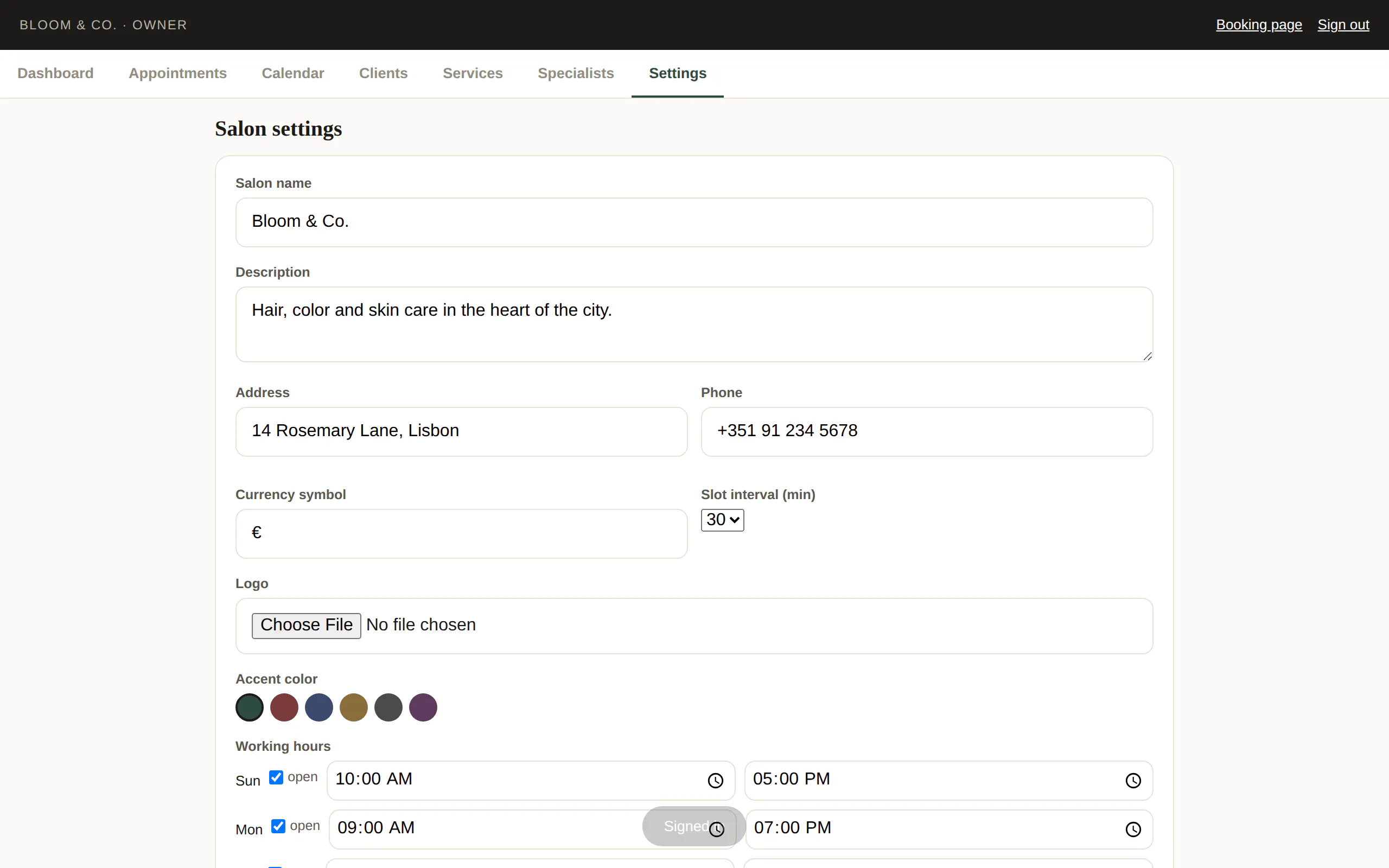 Booking Page gallery image