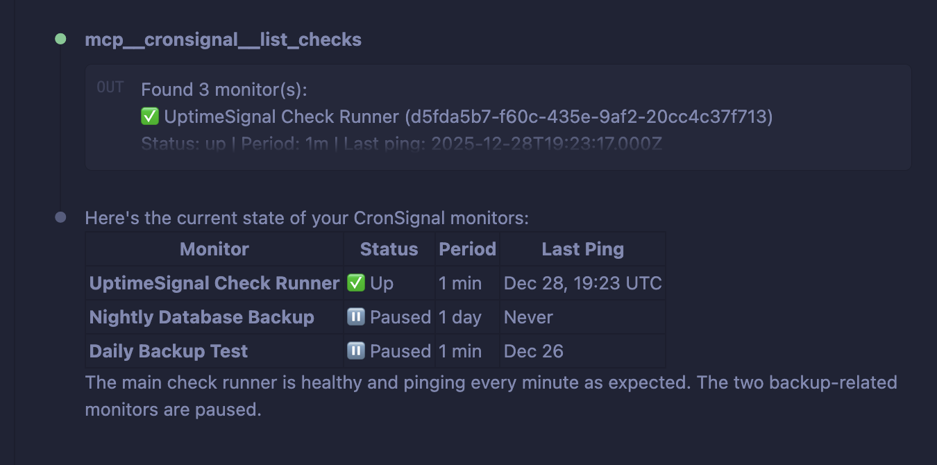 CronSignal - Screenshot 2 showing product features and functionality