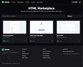 uihtml – Screenshot to HTML gallery image