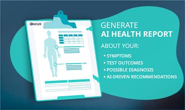 Docus.aiプラットフォーム上で、医療関係者が健康レポートを確認し、専門的なアドバイスを提供する様子のイメージです。