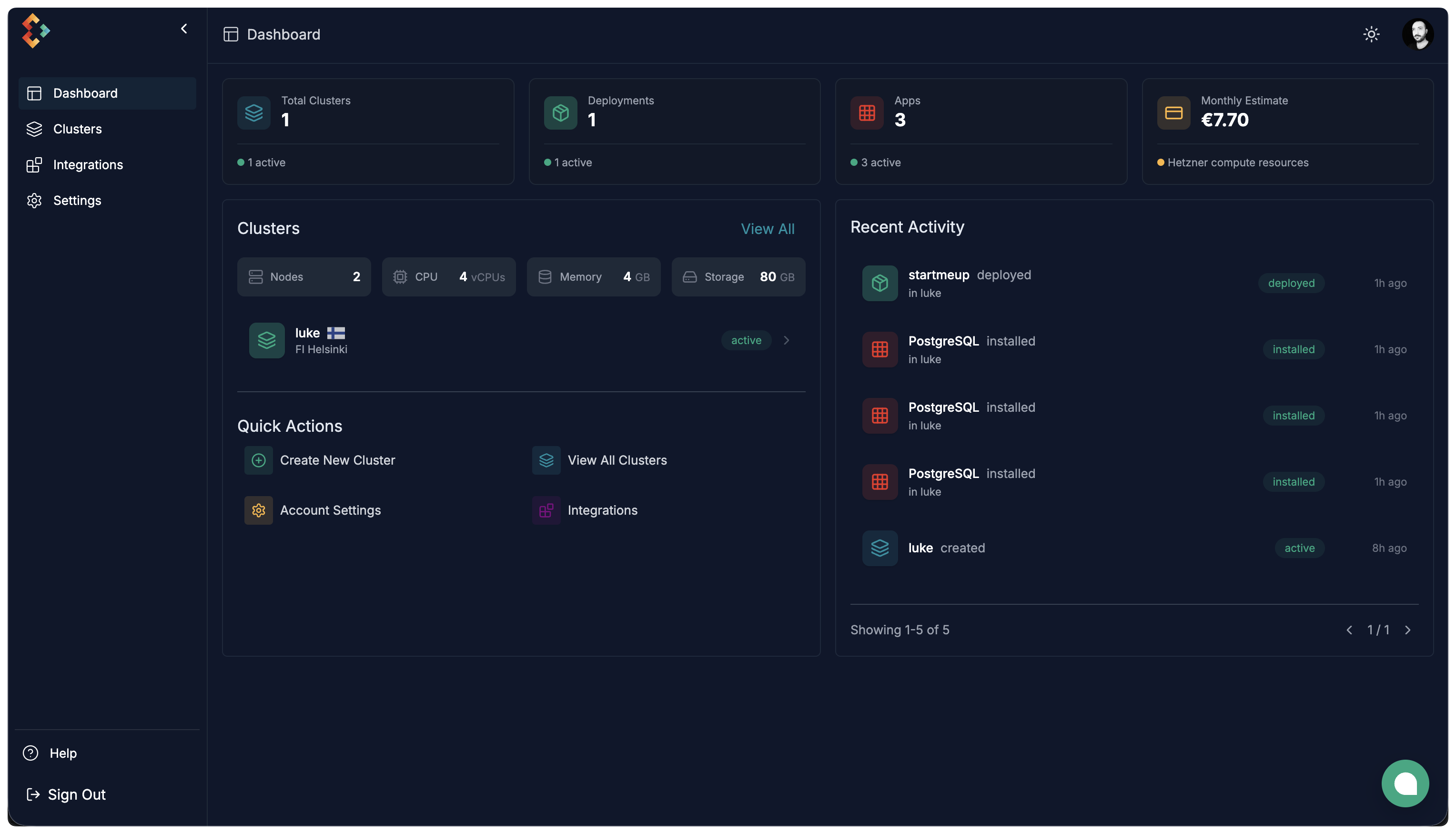 Média Edka - Kubernetes Clusters sur votre propre compte Hetzner. 8