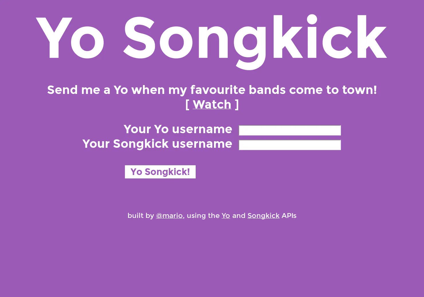 Yo Songkick