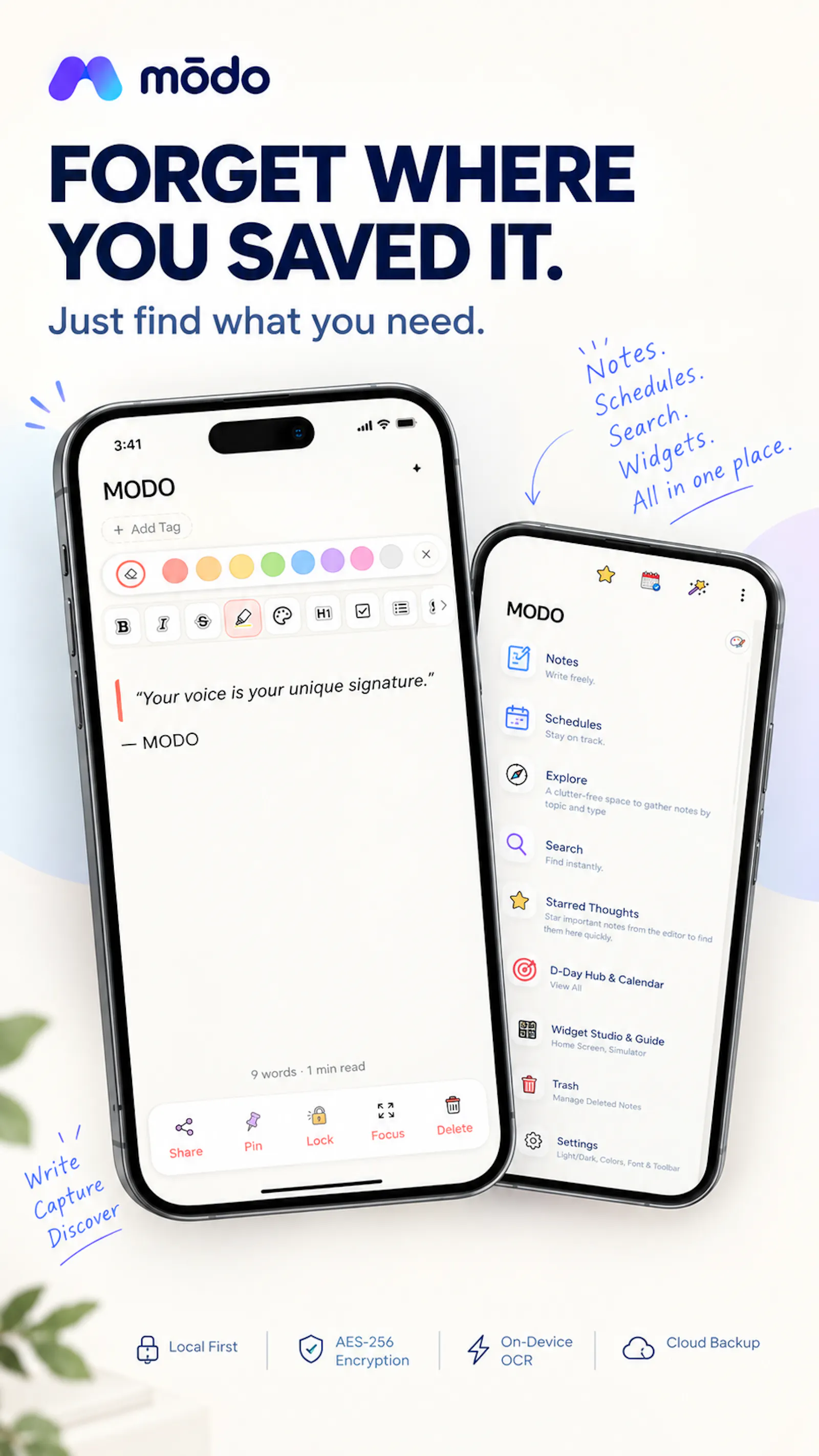 Modo: Notes, Calendar, Widget screenshot 8