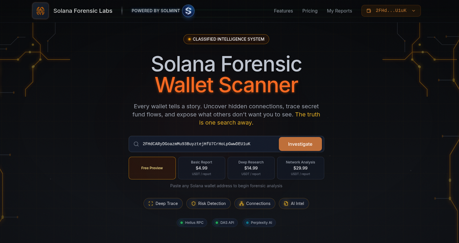 Solana Forensic Wallet Scanner gallery image