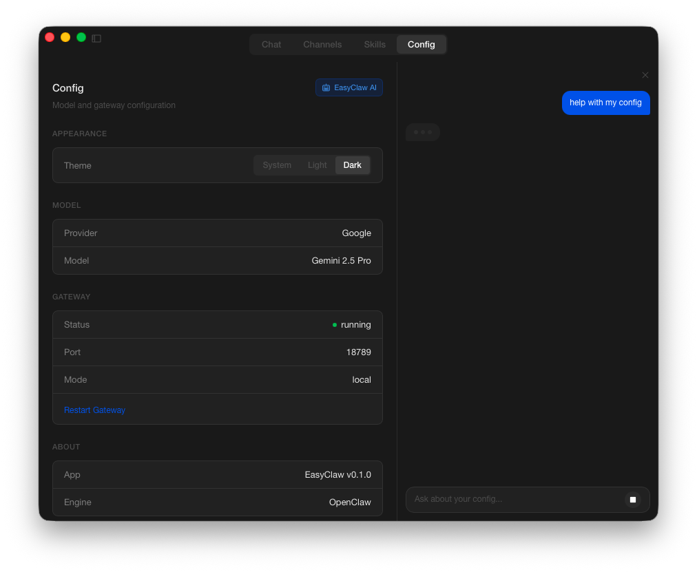 EasyClaw - Screenshot 5 showing product features and functionality