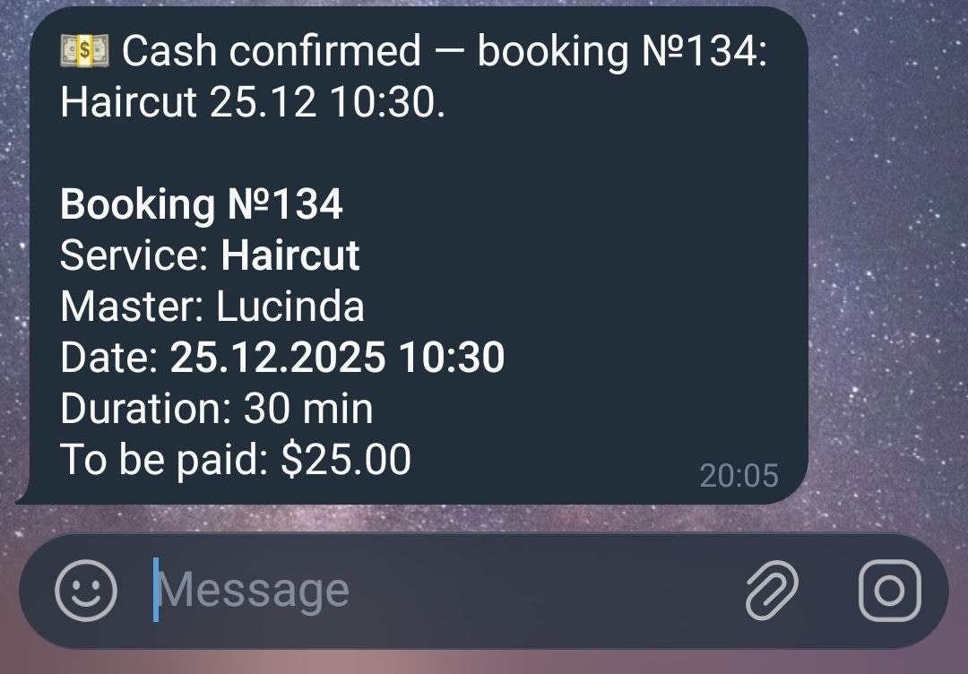 SalonBot — Telegram Booking System gallery image