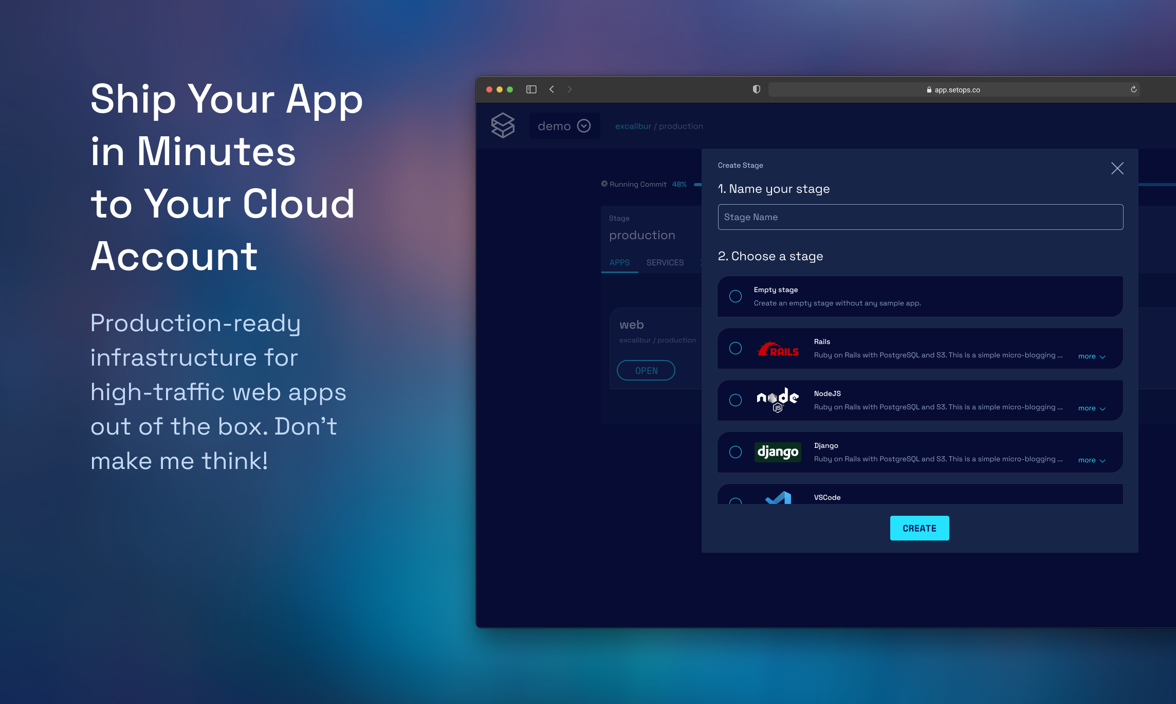 Setops - Cloud -Bereitstellung für Entwickler Medien 3