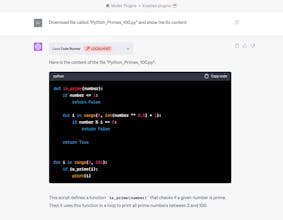 Code Runner - ChatGPT Plugin gallery image