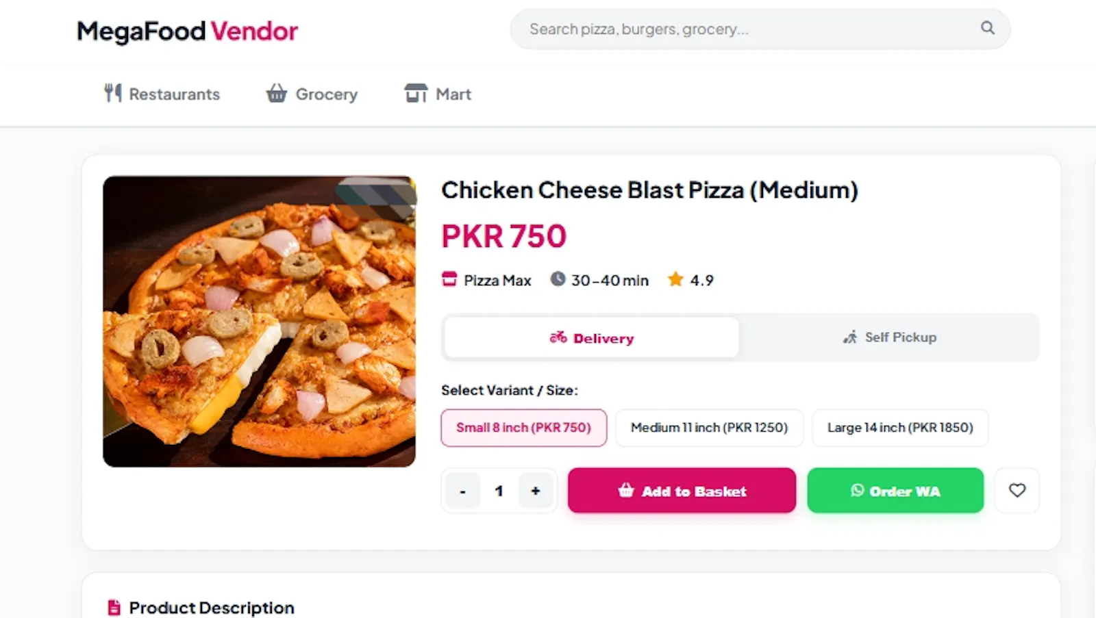 MegaFood Vendor Blogger Theme screenshot 1
